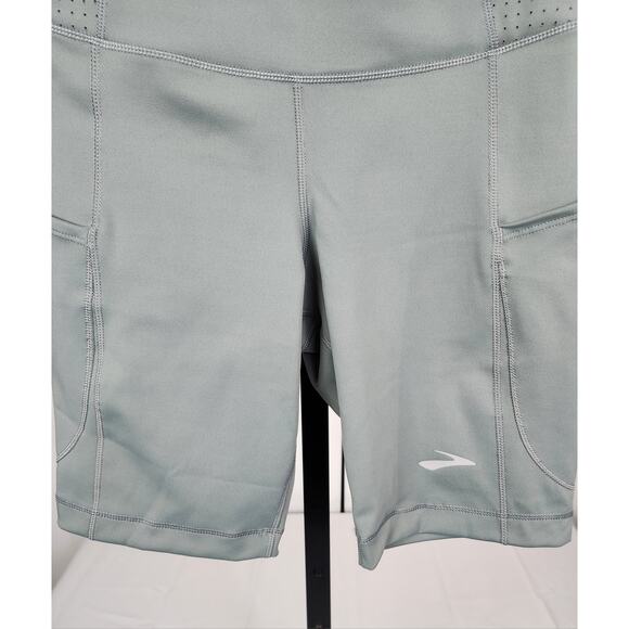 Brooks Method 8" Short Tight Legging Shorts Quick Dry Pewter Women's Size XS - Picture 5 of 12